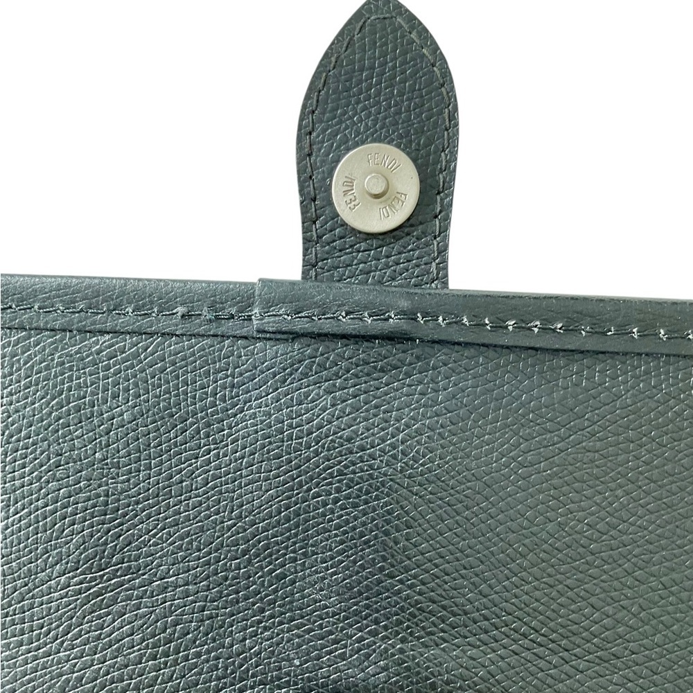 Fendi Zucca FF Mini Clutch Pouch Brown Canvas Leather Y2K Vintage Italy - Picture 5 of 8